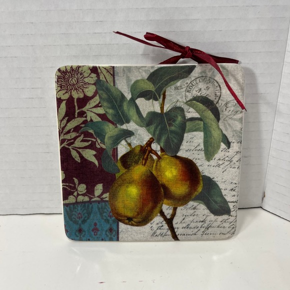 Manual Susanne Nicoll Vintage Orchard Pears Apple Grapes Peaches Plate Set‎ (4) - Picture 11 of 11